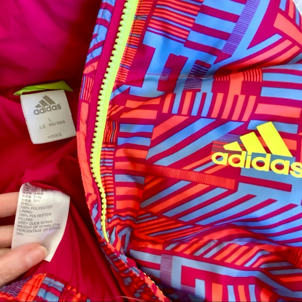 Adidas L Rare Retro 90s Print Down Puffer Jacket - Picture 6 of 8